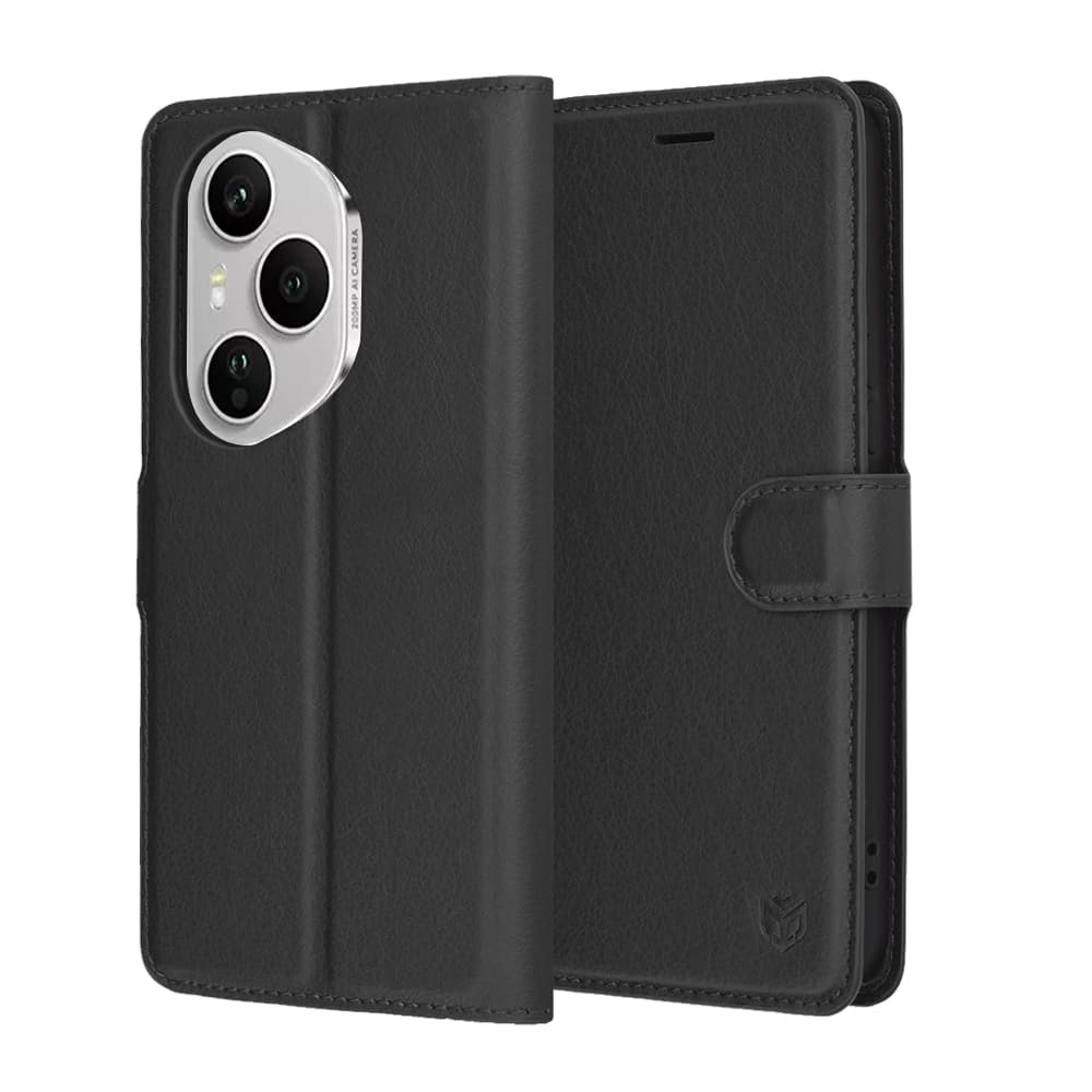 Pouzdro Techsuit Leather Folio pro Honor 400 Pro černé - náhled 1
