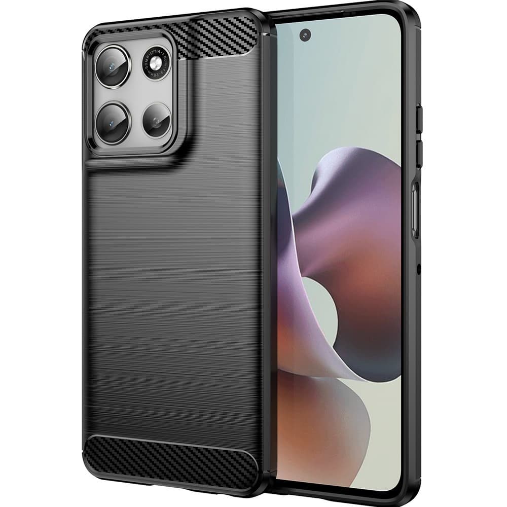 Techsuit Carbon Silicone pro Motorola Moto G56 černý - náhled 1