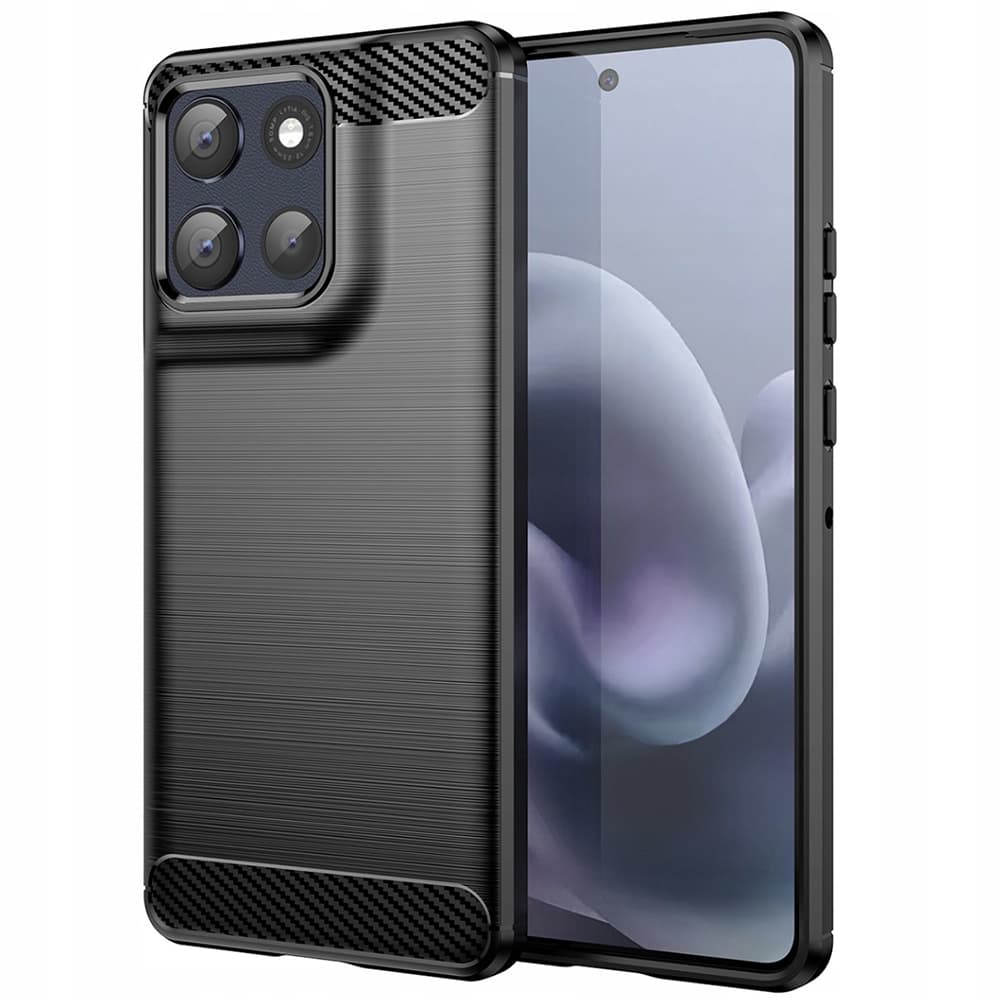 Pouzdro Techsuit Carbon Silicone pro Motorola Moto G86 černé - náhled 1