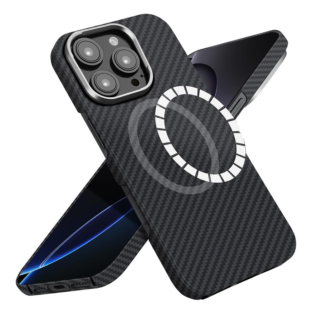 Techsuit Aramidové vlákno MagSafe iPhone 16 Pro Max černá - náhled 1
