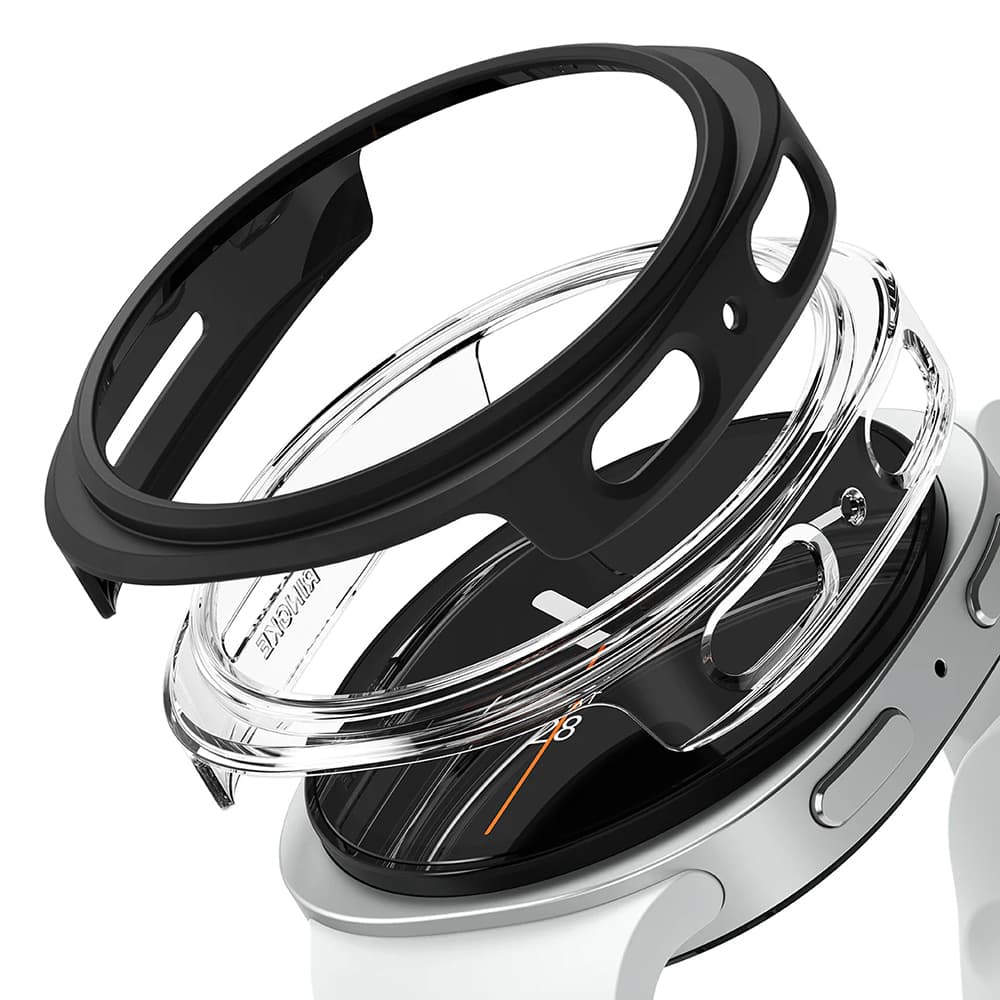 Ringke 2ks Slim pouzdro Samsung Galaxy Watch8 44mm čiré matně černé - náhled 1