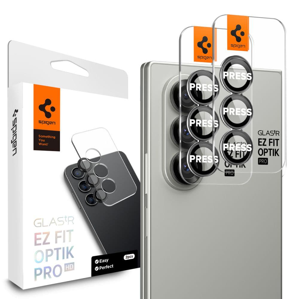 Spigen Optik.tR EZ Fit Pro HD sklo na kameru (2 ks) Samsung Galaxy Z Fold7 černá - náhled 1