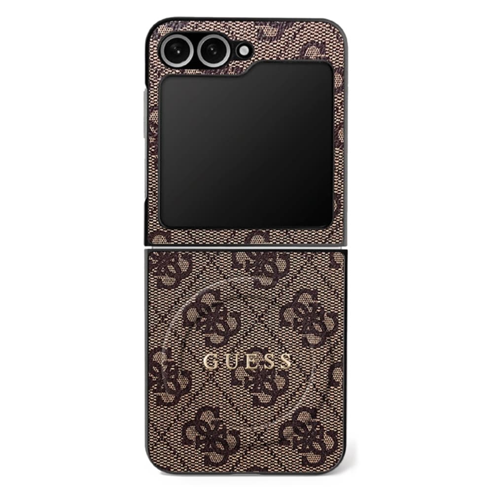 Guess 4G Collection Leather MagSafe Samsung Galaxy Z Flip7 hnědý - náhled 1