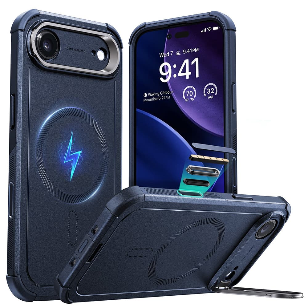 ESR Cyber Armor Kickstand pro iPhone 17 Air modrá - náhled 1