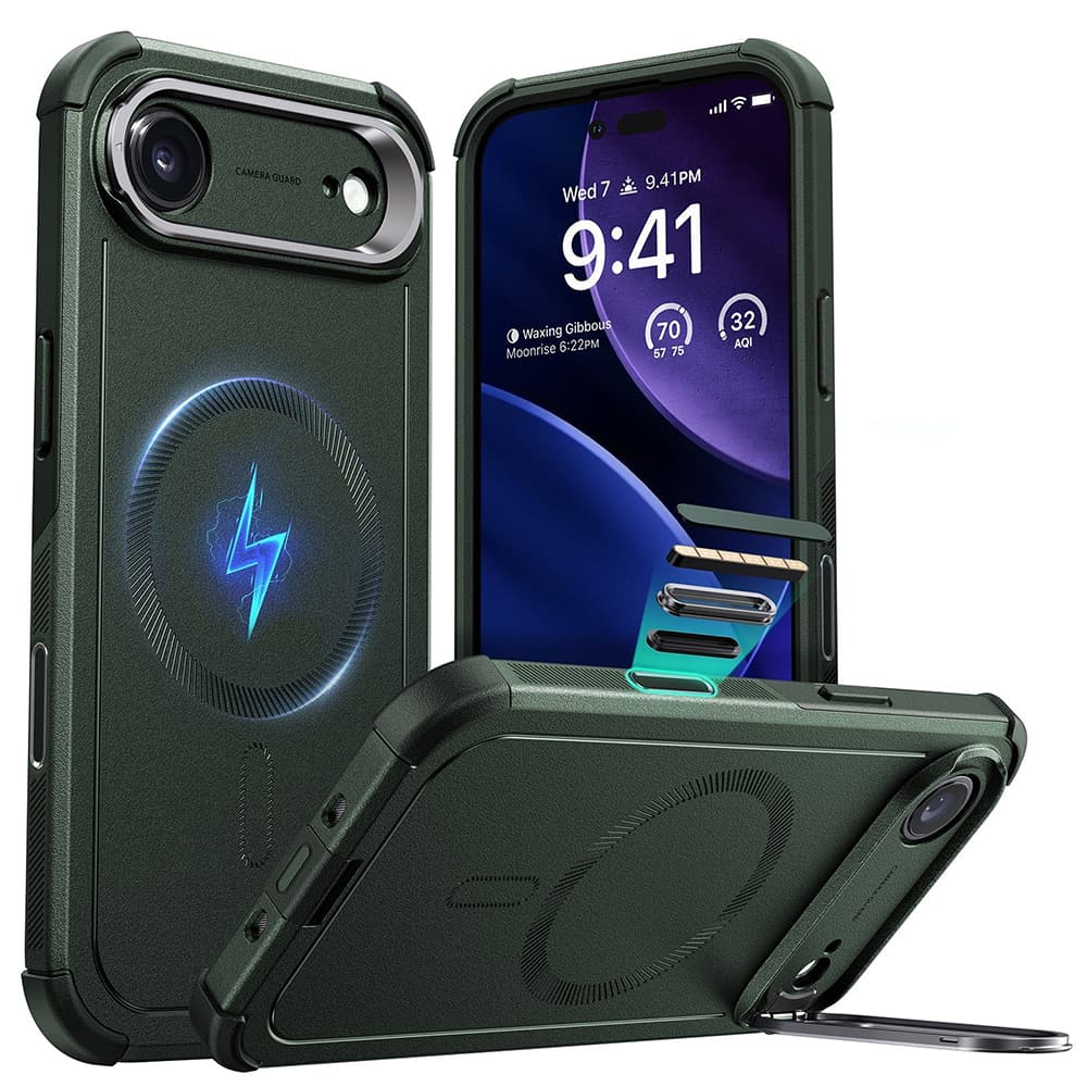 ESR Cyber Armor Kickstand pro iPhone 17 Air zelený - náhled 1