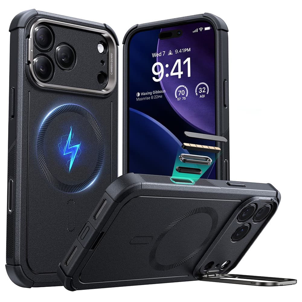ESR Cyber Armor Kickstand pro iPhone 17 Pro černý - náhled 1