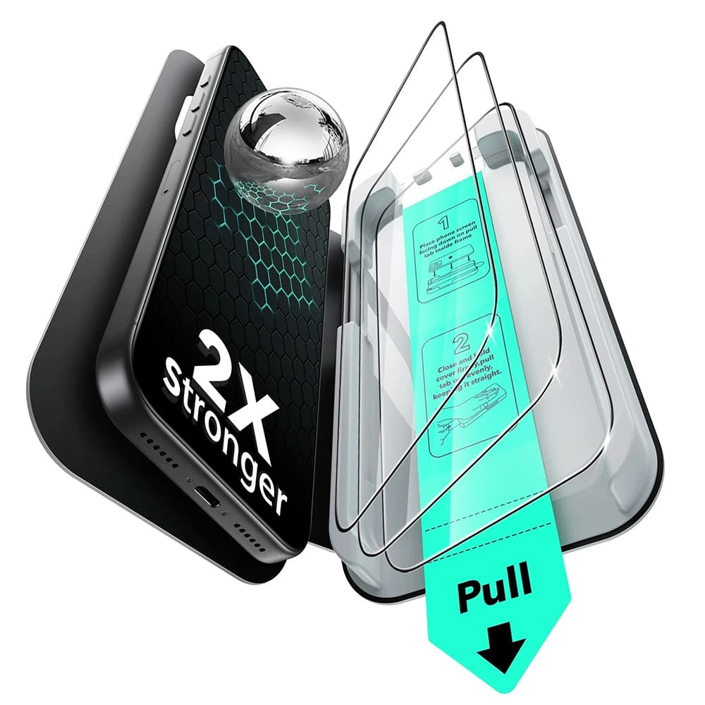 ESR Tempered Glass UltraFit (3 kusy) iPhone 17 Pro Max černá - náhled 1