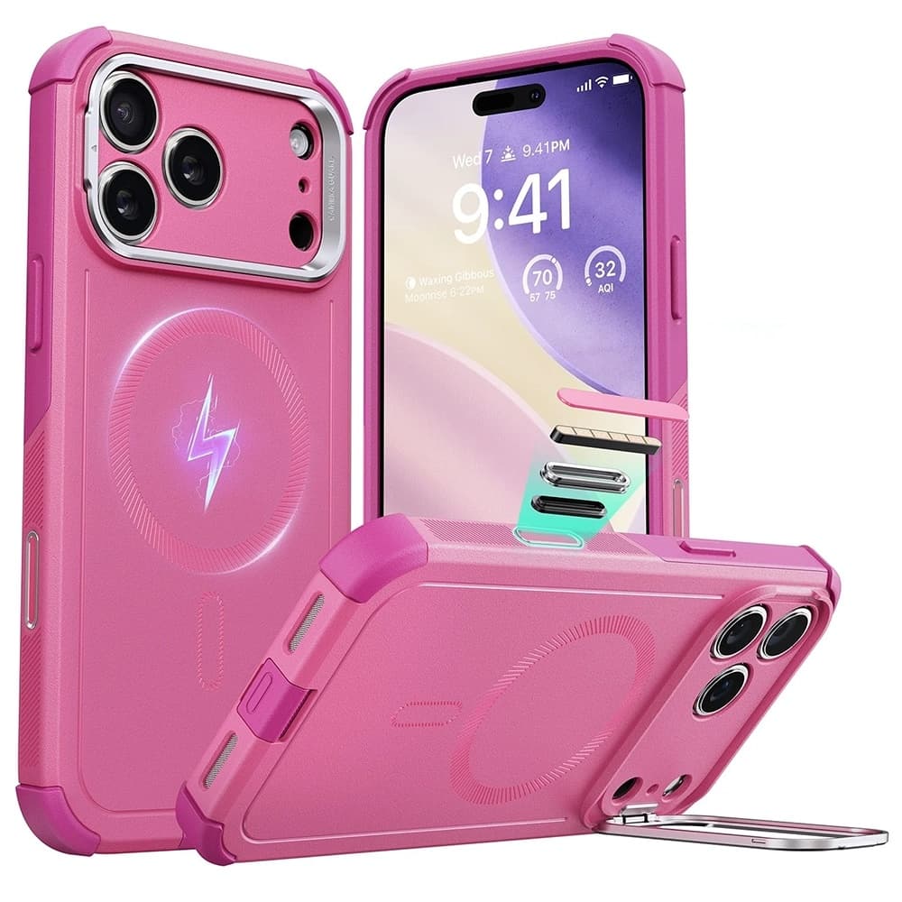 ESR Cyber Armor Kickstand pro iPhone 17 Pro růžová - náhled 1