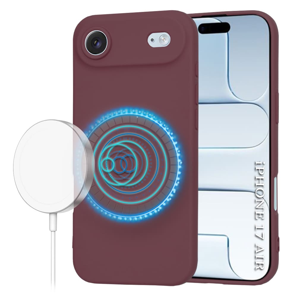 Techsuit SoftFlex MagSafe pro iPhone 17 Air švestkově červená - náhled 1