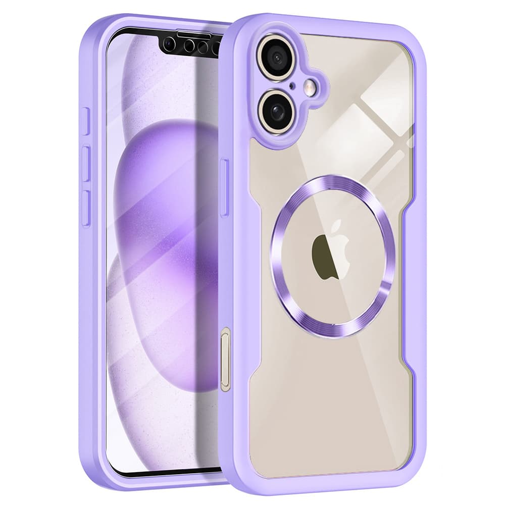 Techsuit ColorVerse 360 MagSafe Series + Ochranné sklo iPhone 17 Fialová - náhled 1