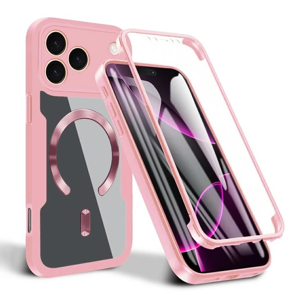 Techsuit ColorVerse 360 MagSafe Series + Ochranné sklo iPhone 17 Pro Max Růžová - náhled 1