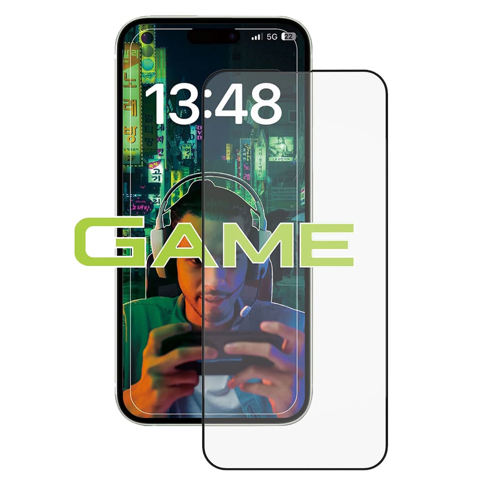 Ochranné sklo ANANK 2.5D proti otiskům prstů iPhone 14 Pro Max černé - náhled 1
