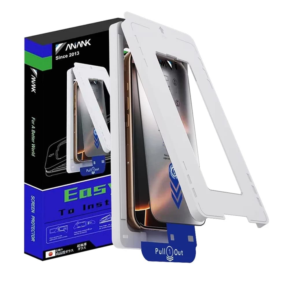 ANANK 2.5D 2X zesílený chránič obrazovky s instalační sadou iPhone 16 Pro Max černý - náhled 1