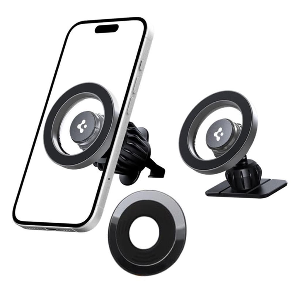 Spigen Car Holder MFT13 MagSafe na palubní desku ventilaci stříbrný - náhled 1