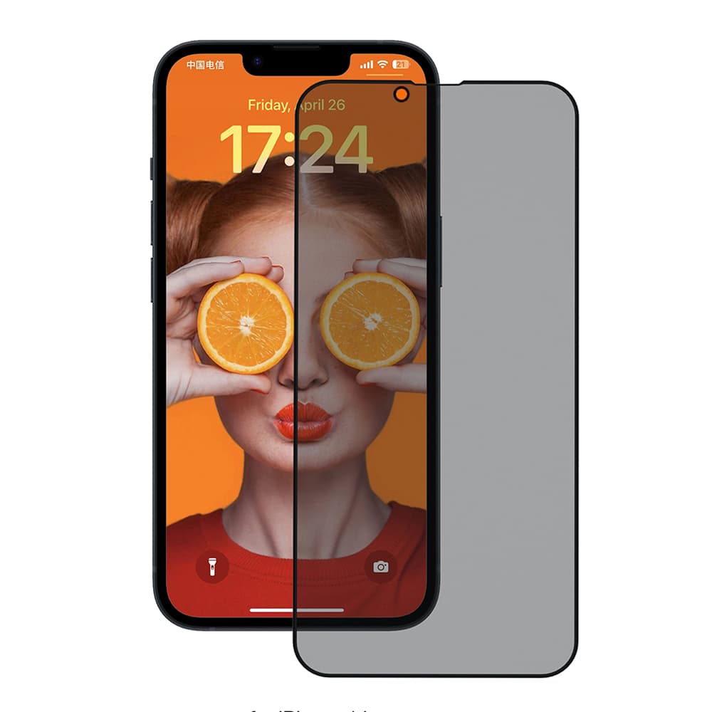 ANANK 2.5D zesílená ochrana soukromí displeje iPhone 14 černá - náhled 1