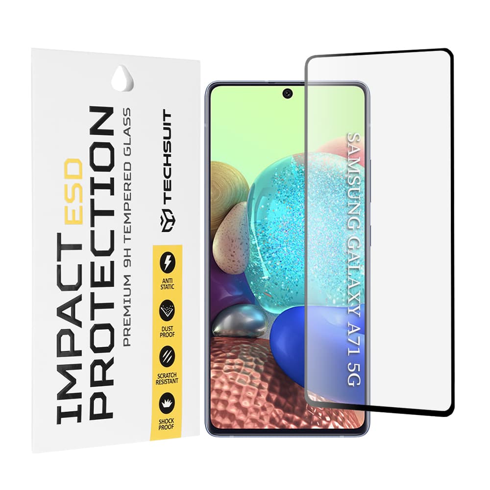 Techsuit ESD sklo Samsung Galaxy A71 4G A71 5G Note 10 Lite M51 černé - náhled 1