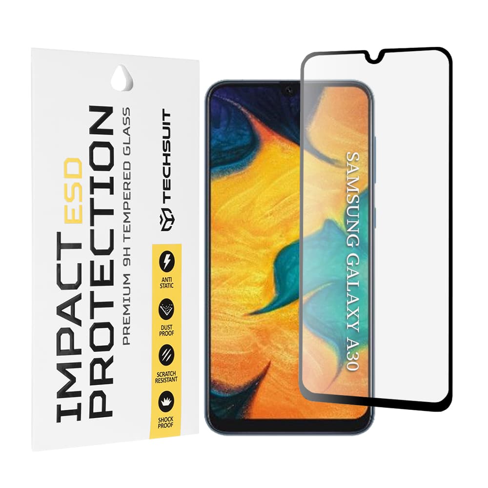 Techsuit ESD sklo pro Samsung Galaxy A30 A50 A20 A30s A50s M21 M31 M30s M30 černé - náhled 1
