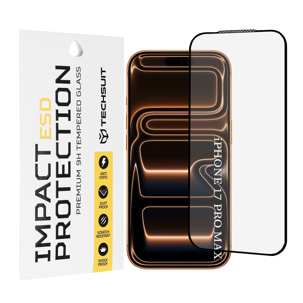 Techsuit ESD sklo iPhone 17 Pro Max černé - náhled 1