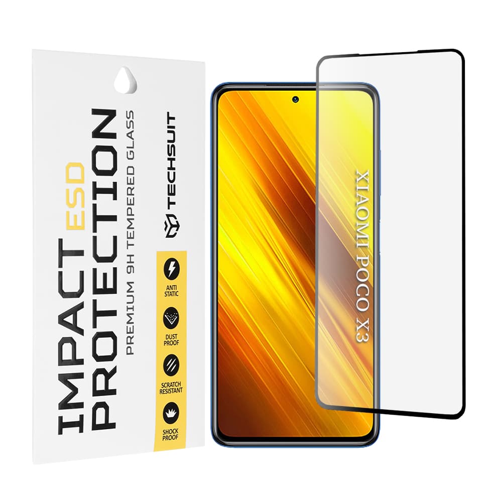 Techsuit ESD sklo Xiaomi Poco X3 Poco X3 NFC Poco X3 Pro černé - náhled 1