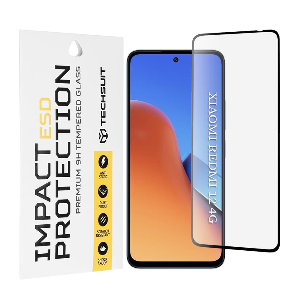 Techsuit ESD sklo Xiaomi Redmi 12 4G 12 5G 13 Poco M6 4G černá - náhled 1
