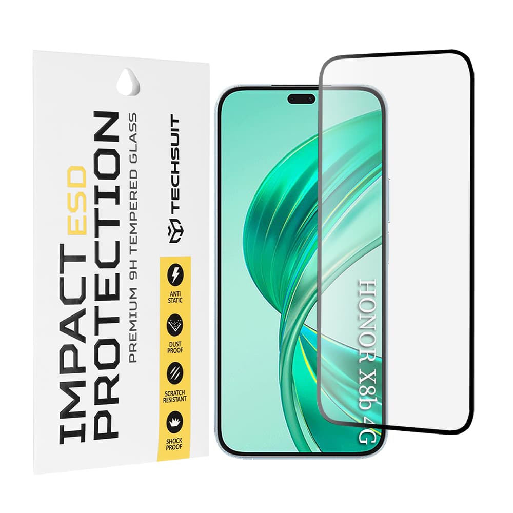 Ochranné sklo Techsuit ESD pro Honor X8b X8c 400 Lite černé - náhled 1