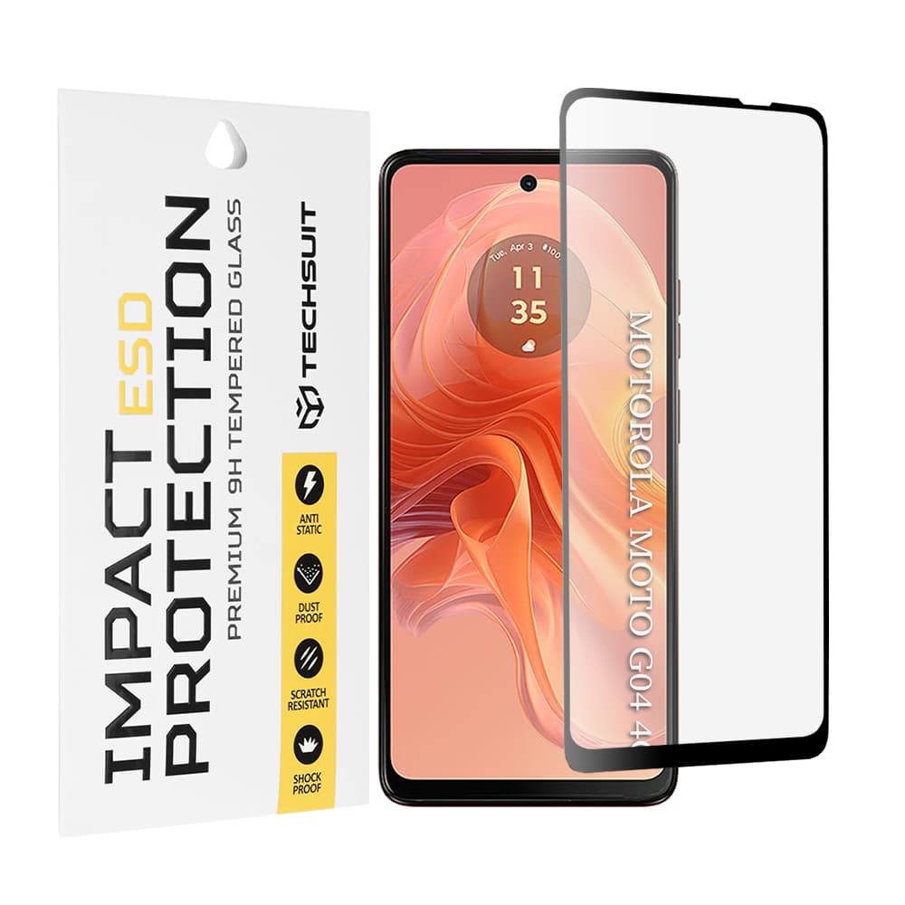 Techsuit ESD sklo pro Motorola Moto G04 G04s G24 G24 Power E14 černé - náhled 1