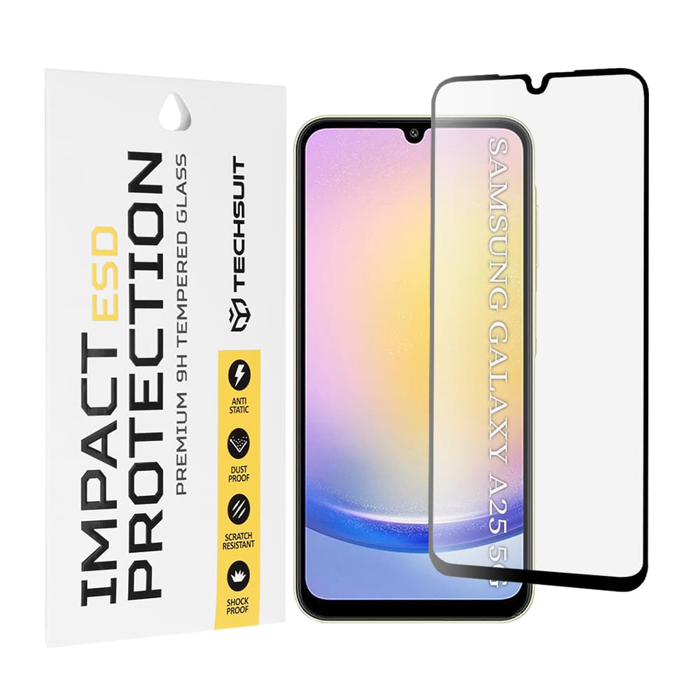 Ochranné sklo Techsuit ESD pro Samsung Galaxy A25 5G černé - náhled 1