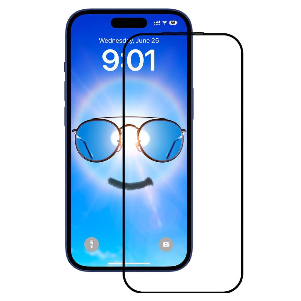 Ochranné sklo ANANK 2.5D proti odleskům iPhone 17 Pro černé - náhled 1