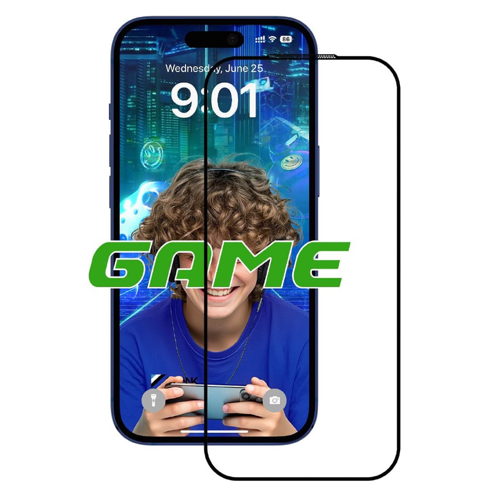 ANANK 2.5D 5X Zesílený Antifingerprint Ochranné sklo iPhone 17 Pro Černá - náhled 1