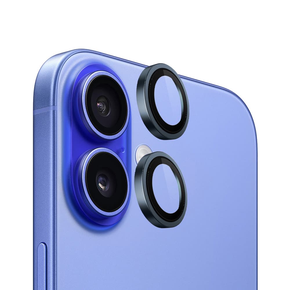 Blueo Original Metal Frame chránič čočky iPhone 16 iPhone 16 Plus modrý - náhled 1