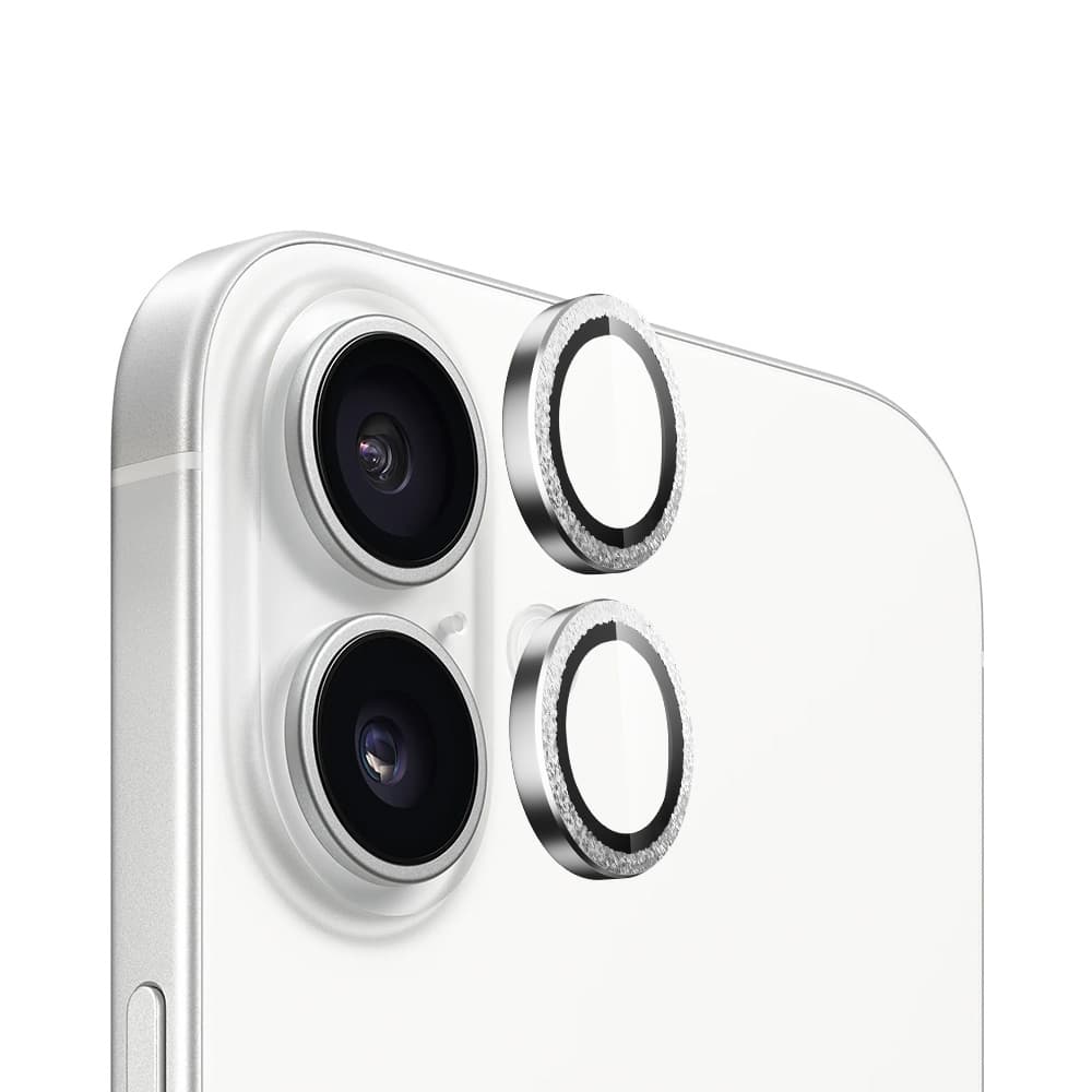 Blueo Diamond Lens Glass iPhone 16 iPhone 16 Plus Stříbrný Diamond - náhled 1