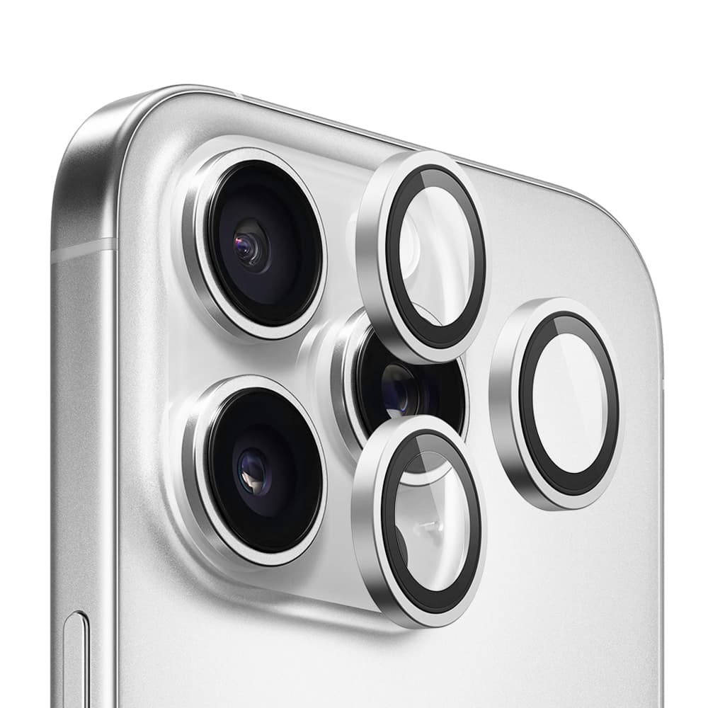 Blueo Original Metal Frame chránič čočky iPhone 14 Pro/Pro Max stříbrný - náhled 1