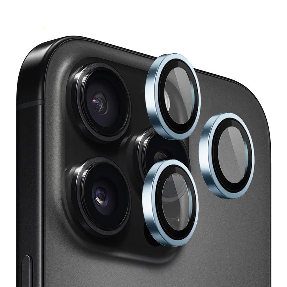 Blueo Original Metal Frame Lens Protector pro iPhone 13 Pro/Pro Max světle modrá - náhled 1