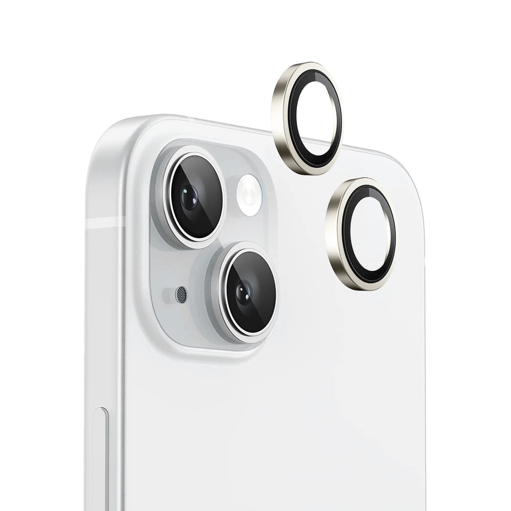 Blueo Original Metal Frame Lens Protector pro iPhone 15/15 Plus žlutý - náhled 1