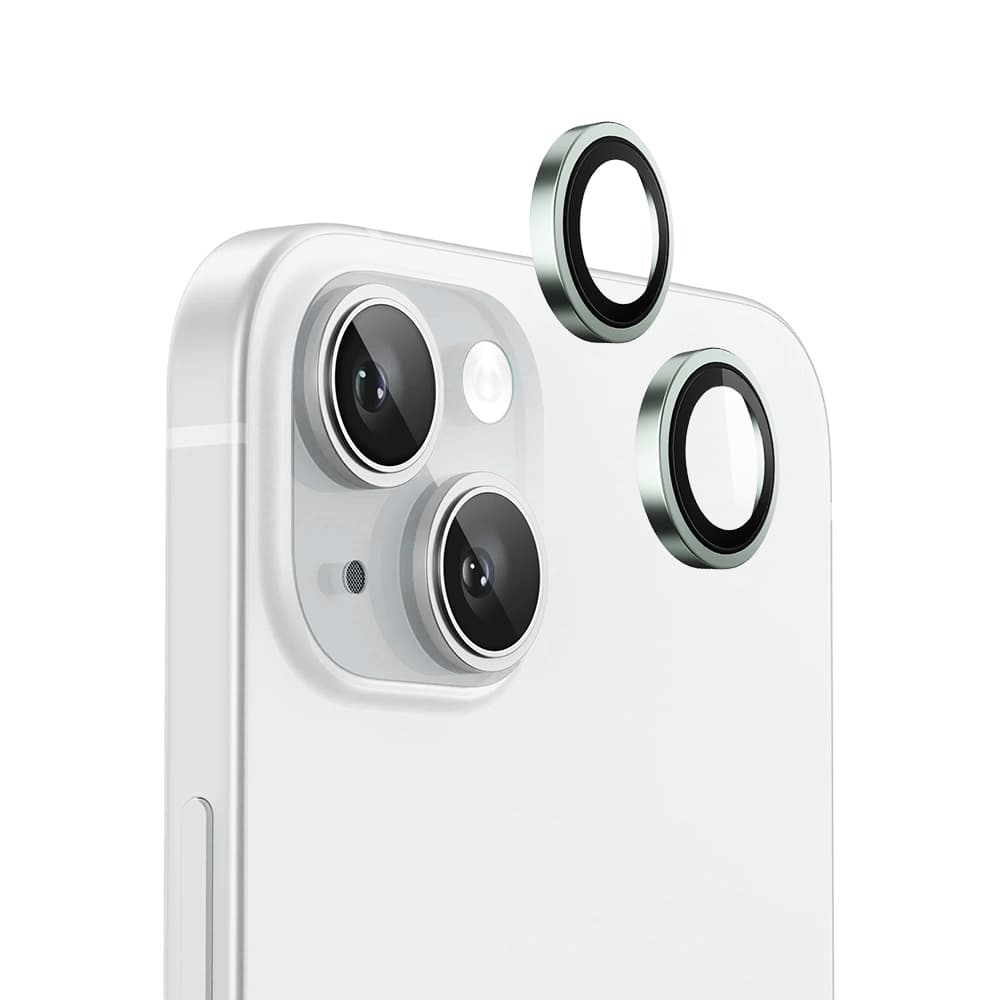 Blueo Original Metal Frame chránič čočky iPhone 15 iPhone 15 Plus světle zelený - náhled 1