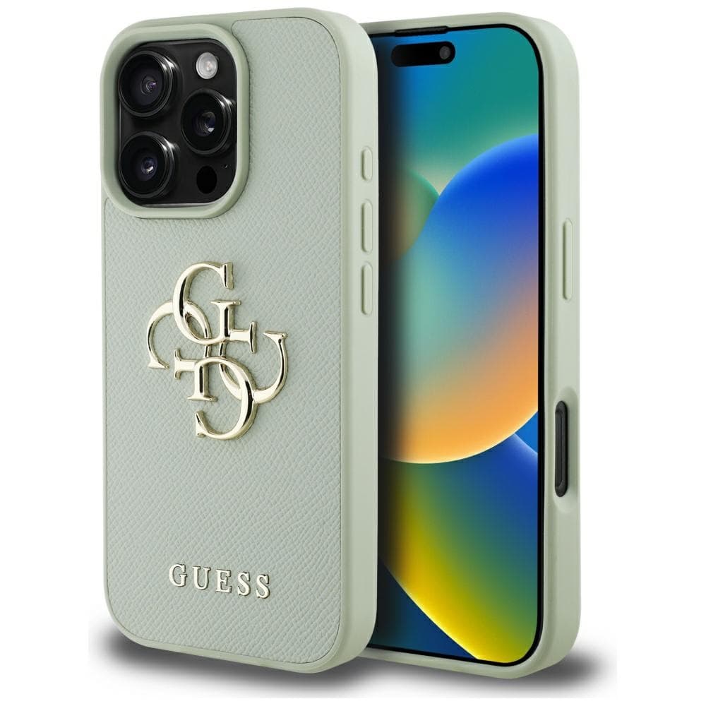Guess Hardcase Grained Big 4G Logo Small Classic Logo iPhone 16 Pro Max zelená - náhled 1