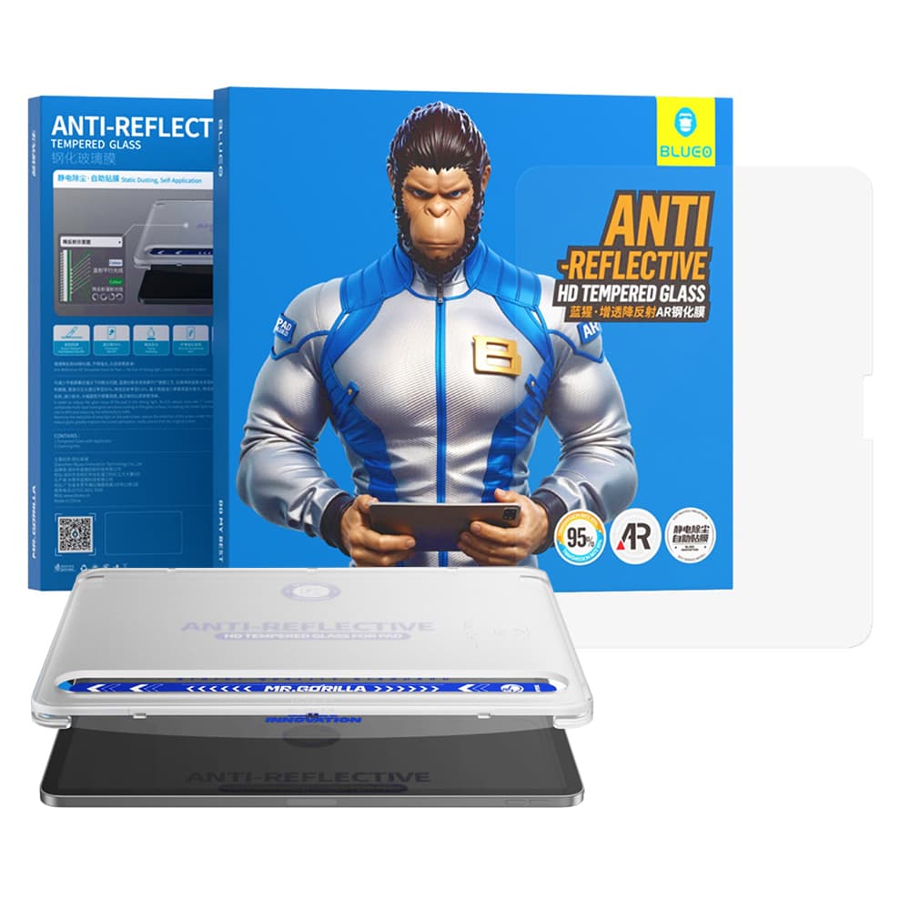 Blueo Anti-Reflective HD sklo s aplikátorem iPad Pro 13 (2024/2025) čiré - náhled 1