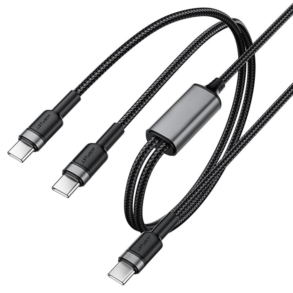 Acefast Datový kabel 2v1 C22-02 Rychlé nabíjení Type-C na 2xType-C 1.25m černý - náhled 1