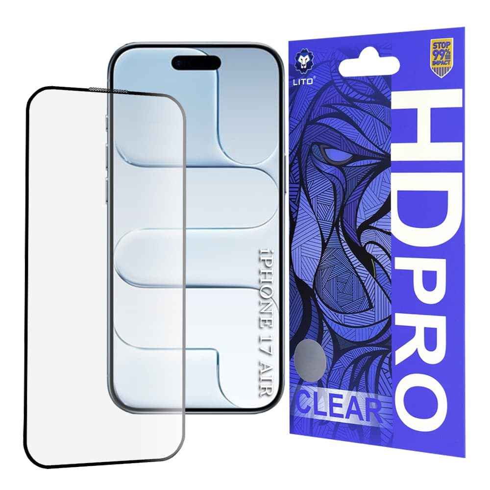 Kryt Lito HD Pro Clear pro iPhone 17 Air černý - náhled 1