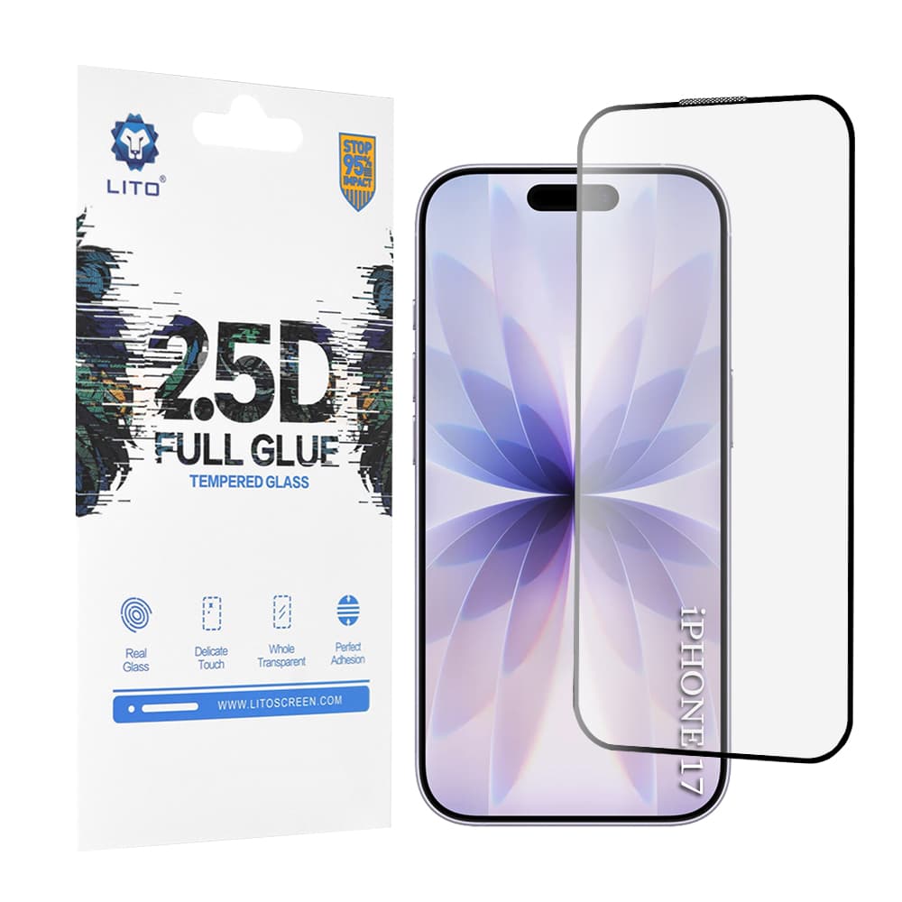Lito 2.5D FullGlue sklo iPhone 17 iPhone 16 Pro černé - náhled 1