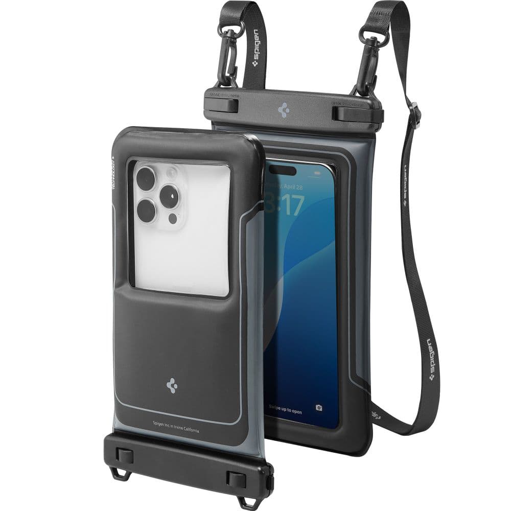 Vodotěsné pouzdro Spigen A611P 2 ks pro telefon max 6.9" matná černá - náhled 1