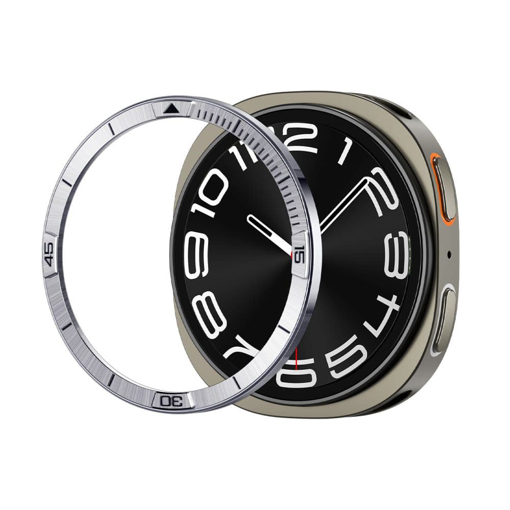Spigen Bezel Tune Pilot pro Samsung Galaxy Watch8 44mm nerezová ocel stříbrná - náhled 1