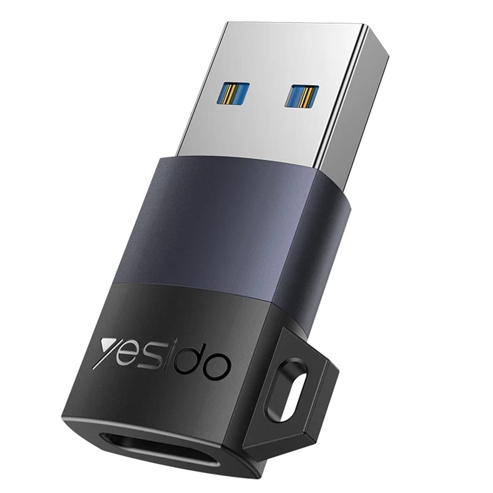 Yesido OTG adaptér GS34 USB3.0 samec na Type-C samice 18W hliník šedý - náhled 1