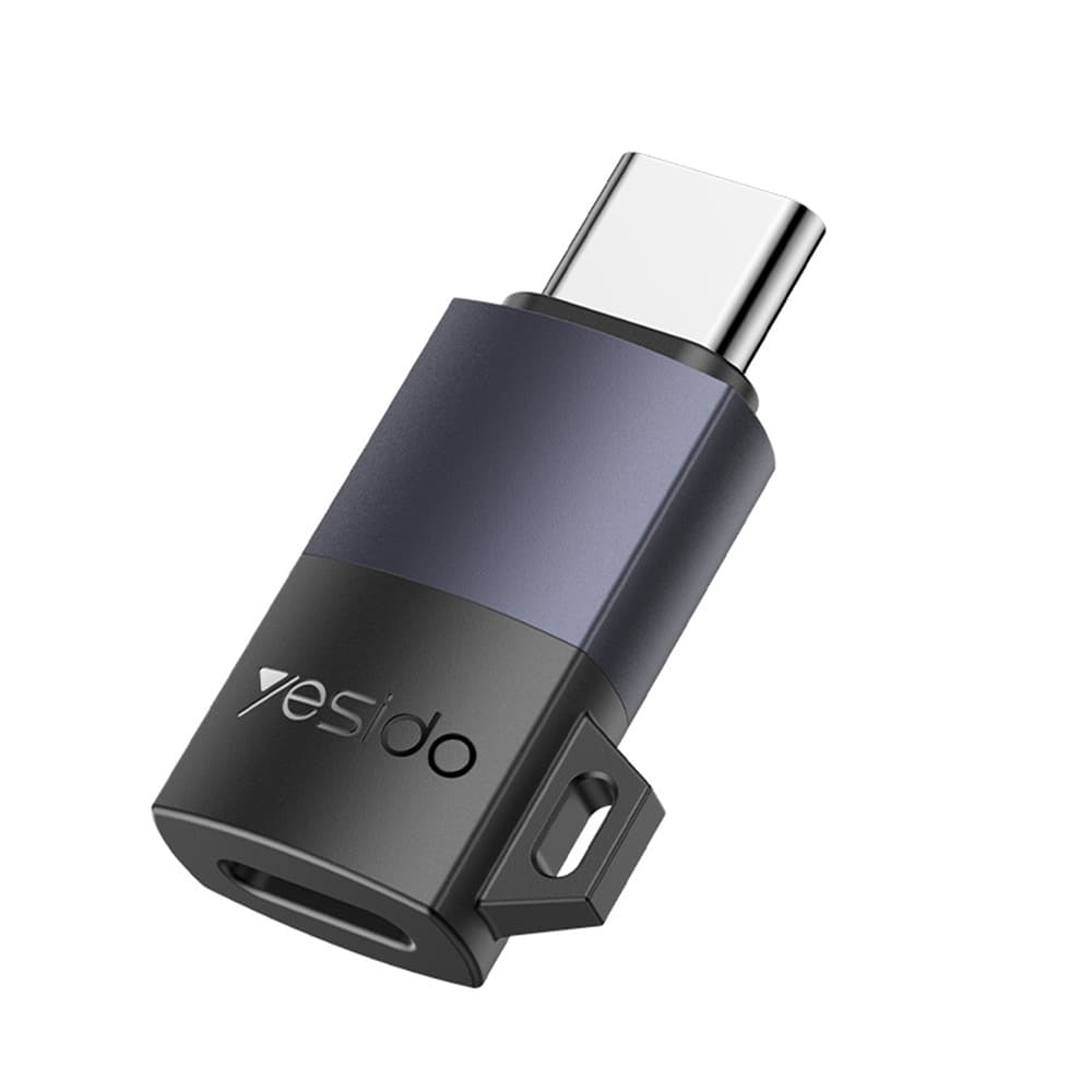 Yesido OTG adaptér GS28 Lightning na Type-C 60W rychlé nabíjení 480Mpb/s hliníková slitina Plug&amp;Play šedý - náhled 1