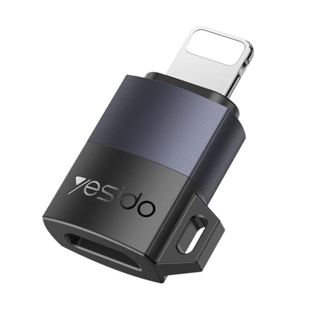 Yesido OTG adaptér GS27 Type-C na Lightning 480Mpb/s hliníková slitina 27W šedý - náhled 1