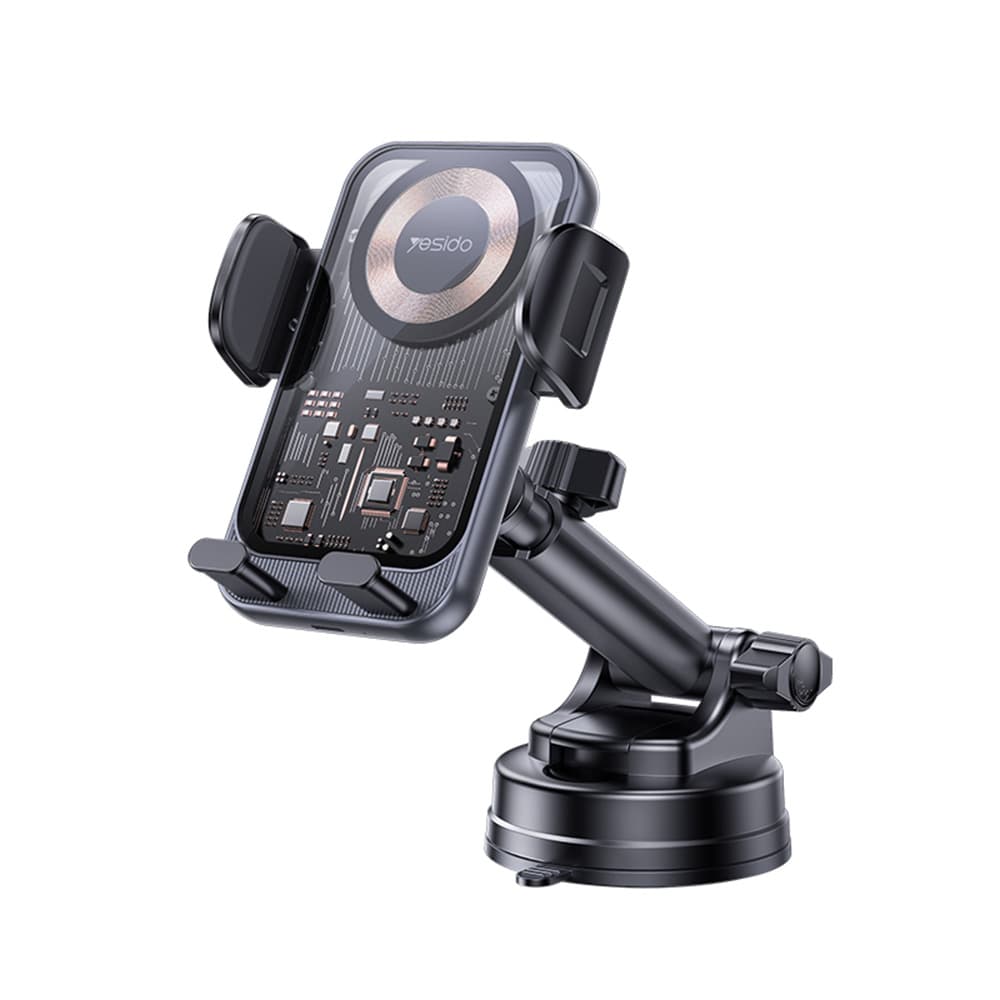Yesido Car Holder s bezdrátovým nabíjením C307 na palubní desku černý - náhled 1