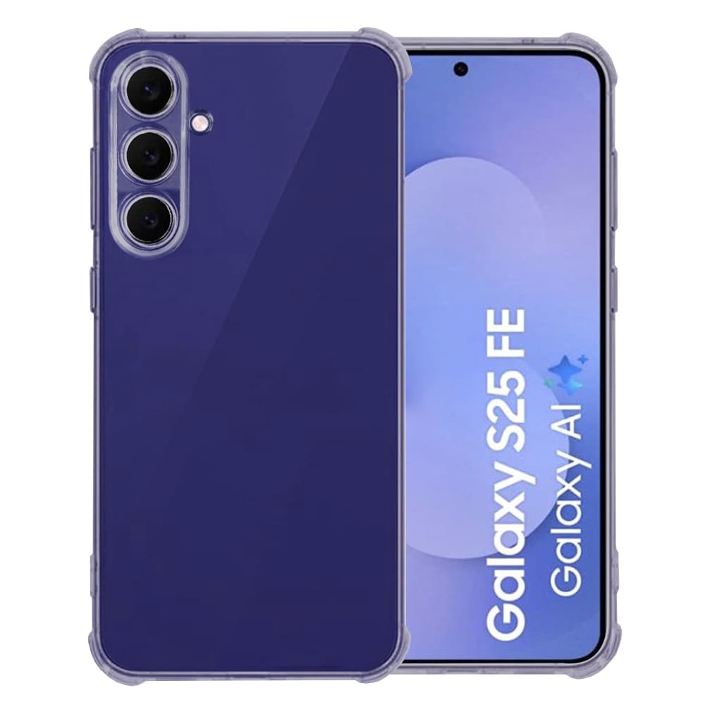 Techsuit Shockproof průhledný silikon Samsung Galaxy S25 FE kouřově černá