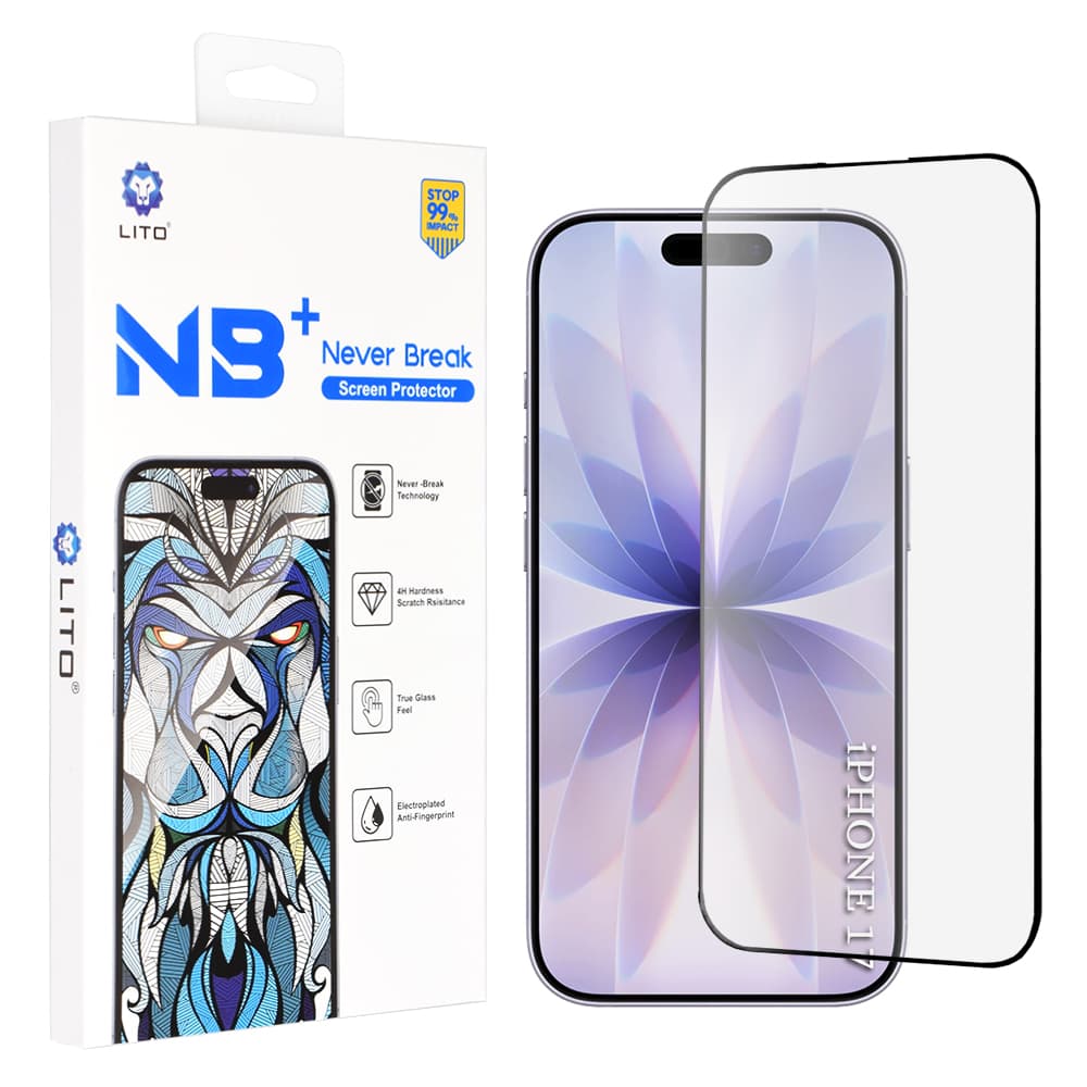 Ochranné sklo Lito iPhone 17 iPhone 16 Pro černé - náhled 1