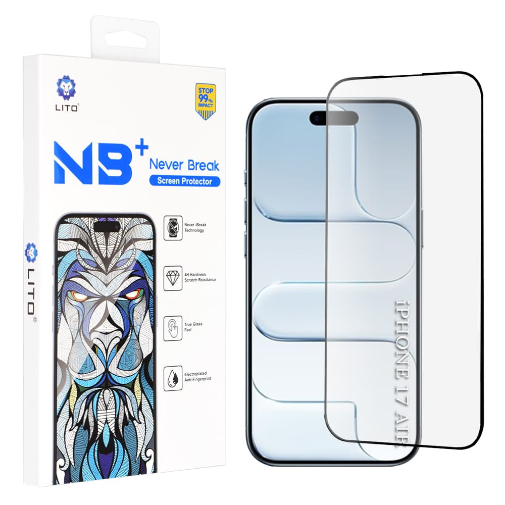 Ochranné sklo na displej Lito iPhone 17 Air černé - náhled 1