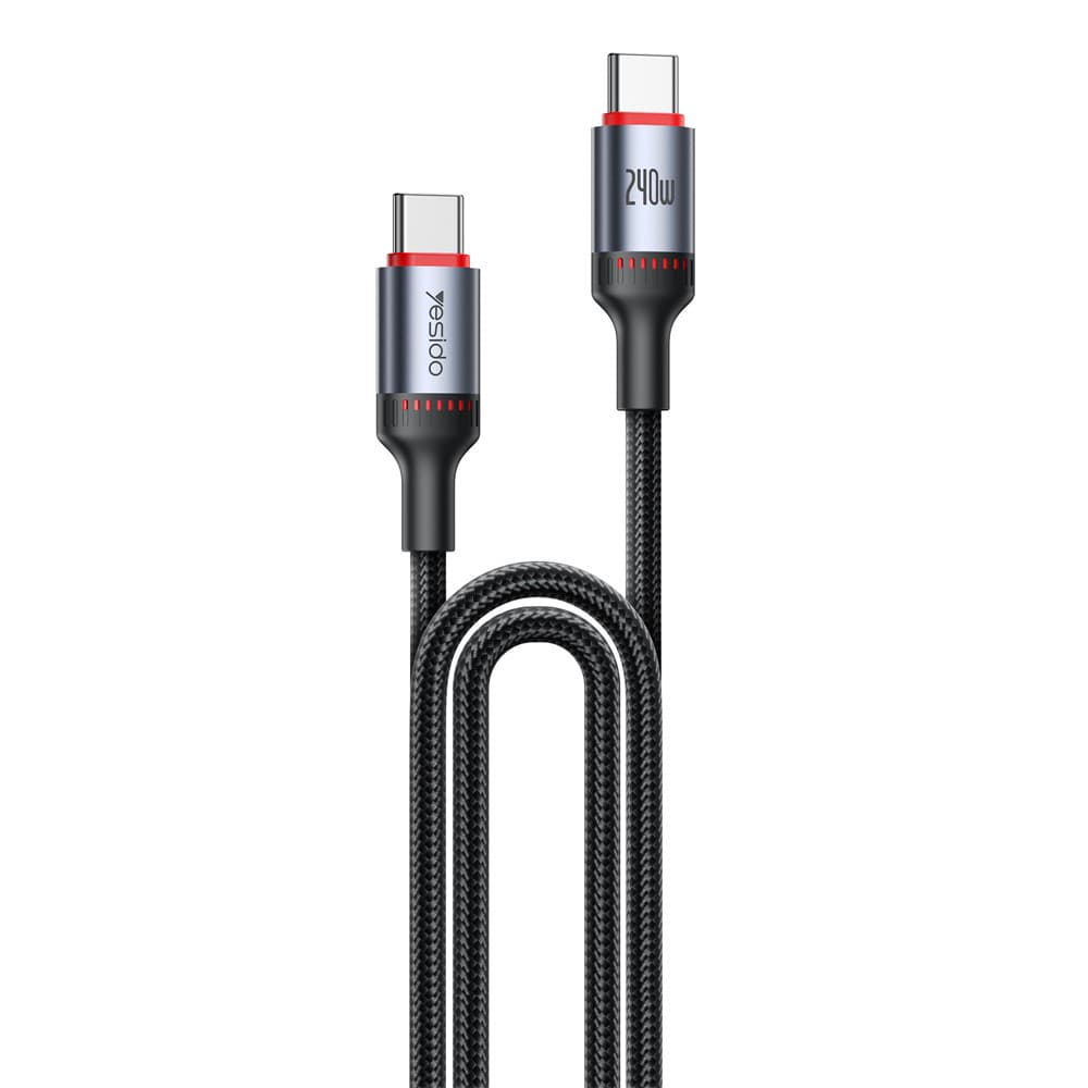 Yesido Data Cable CA185 Type-C na Type-C Rychlé nabíjení 1.2m černý - náhled 1